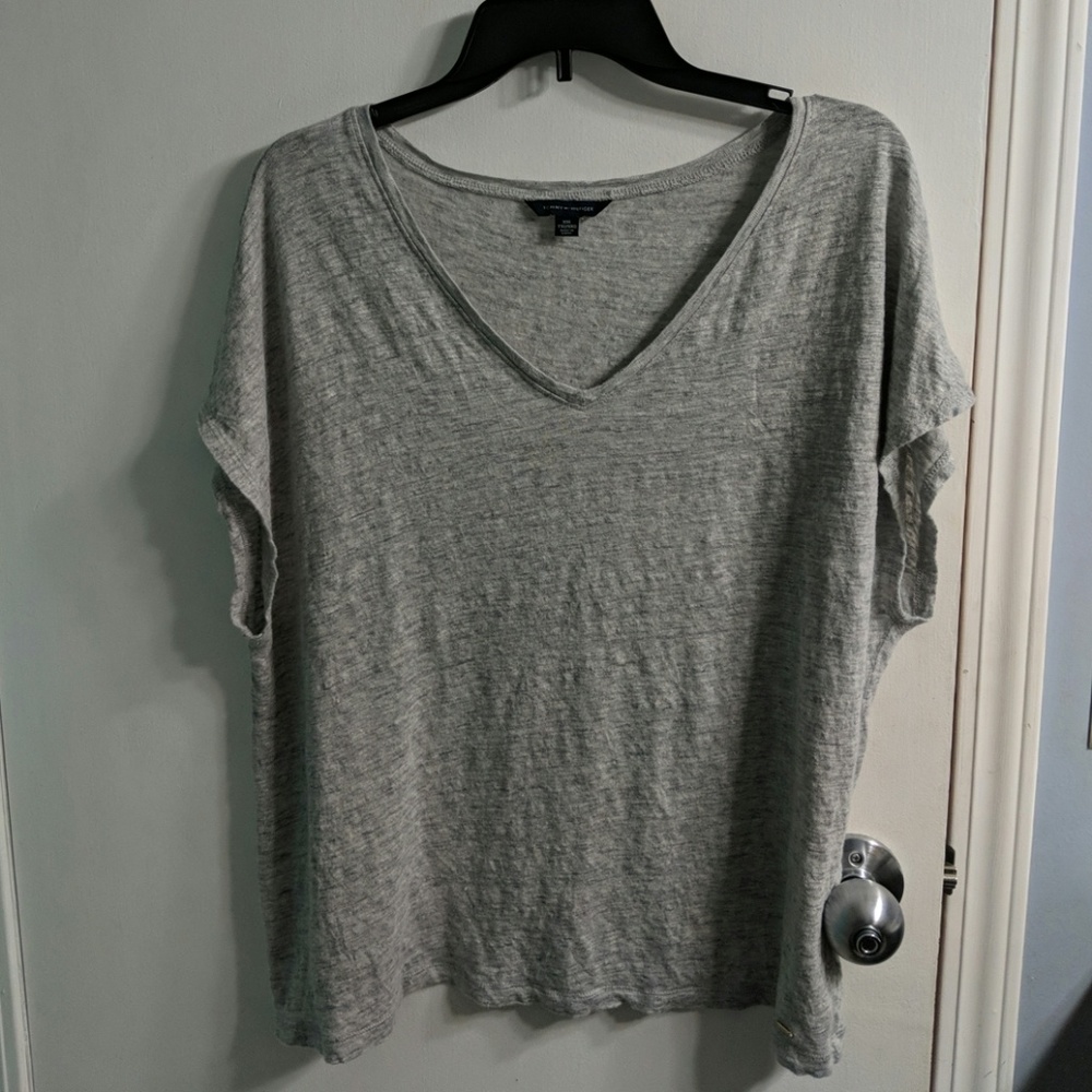 V neck glitter t shirt